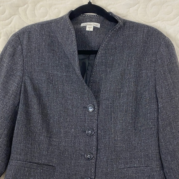 Coldwater Creek Dark Gray Blazer Size 8 - Picture 5 of 11